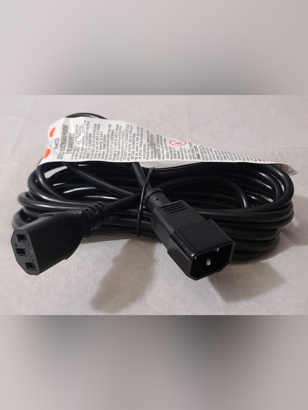 10ft (3m) Computer Power Extension Cord Cable , C14-C13 18/3 10A